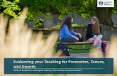 Evidencing your Teaching for Promotion, Tenure, and Awards · Evidencing your Teaching for Promotion, Tenure, and Awards. Warm up activity –2 minutes! 2. Centre for Excellence in