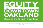 Streets, Connectivity & Built Environment Working Group ... · West Oakland, and the estuary waterfront from downtown = direct & inviting connections to the heart of the city. •