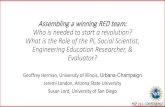 Assembling a winning RED team: Who is needed to start a …€¦ · Assembling a winning RED team: ... Social Scientist, Engineering Education Researcher, & Evaluator? Geoffrey Herman,