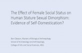 The Effect of Female Social Status on Human Stature Sexual ...... · Synopsis: The Effect of Female Social Status on Human Stature Sexual Dimorphism: Evidence of Self -Domestication?