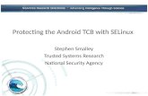 Protecting the Android TCB with SELinux - Linux kernelkernsec.org/files/lss2014/lss2014_androidtcb_smalley.pdf2 Background • At LSS 2013, SELinux was: – shipping in the Samsung