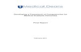 Developing a Framework of Competencies for Medical ...€¦ · of medical students increase The Medical Deans’ Competencies Project grew out of the 2007 - 2008 Medical Deans’