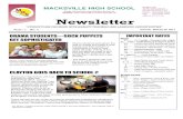 Newsletter - Macksville High School€¦ · March 10. Djaran had an excellent meet, setting new records in the 100m breaststroke and butterfly and the 200m medley. He will compete