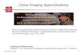 Linear Imaging Approximations4 - Cornell Universitymuller.research.engineering.cornell.edu/sites/WEELS... · 2015-05-14 · Linear Imaging Approximations Notes to accompany the lectures