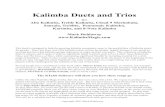 Kalimba Duets and Trios · Kalimba Duets and Trios for Alto Kalimba, Treble Kalimba, Cloud 9 Marimbula, Sansula, Treblito, Pentatonic Kalimba, Karimba, and 8-Note Kalimba Mark Holdaway