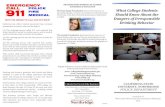 ORGANIZATIONS WORKING ON ALCOHOL AWARENESS & …Dangers of Irresponsible Drinking Behavior UNIVERSITY, NORTHRIDGE DON’T BE AFRAID TO CALL AND GET HELP! California law offers limited