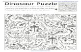 Square Visual Spatial Puzzle Pack Dinosaur Freebie · 2019-10-28 · Dinosaur Puzzle Print on cardstock paper or glue on light cardboard. Color and cut apart the 9 puzzle squares.