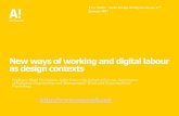 New waysof workingand digitallabour as design contexts · Freelancing in USA 2015 - definition • Freelancers: “individuals who have engaged in supplemental, temporary, or project-
