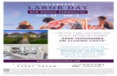 CELEBRATE LABOR DAY - Century Communities · 2019-08-29 · CELEBRATE AUG. 30 – SEP. 2 LABOR DAY with Century Communities CenturyCommunities.com *Receipt of up to $7,500 towards