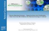 Cancer Nanotechnology Opportunities and …eprints.internano.org/1716/1/Grozinski-0926p.pdfCancer Nanotechnology – Opportunities and Challenges – View from the NCI Alliance for