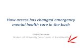 How access has changed emergency mental health care in the ... How access has changed emergency mental
