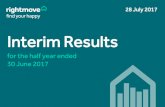 Interim Results - Rightmove/media/Files/R/Rightmove/hy... · 2017-07-28 · Interim Results for the half year ended 30 June 2017 28 July 2017. ... 2014 2015 2016 H1 2016 H1 2017 4