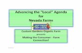 Advancing the “Local” Agenda Nevada Farms · Increasing your sales potential! • Use your special labels to educate your customers and increase your sales. • Give your customers