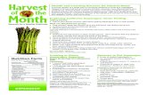 ASPARAGUS - Harvestharvestofthemonth.cdph.ca.gov/documents/Spring... · Asparagus is a long-lasting perennial plant (about 15 to 20 years) that requires about three years from time