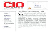 Top 10 Oracle Solution Providers - 2019 C · planning (ERP) suites with enterprise performance management (EPM) products, such as Oracle Hyperion, in order to obtaina 360-degree view