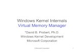 Windows Kernel Internals Virtual Memory Manager - I · System code, initial non-paged pool Session space (win32k.sys) Sysptes overflow, cache overflow Page directory self-map and
