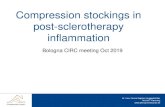 Compression stockings in post-sclerotherapy inflammation · • Compression treatment with medical compression stockings or bandages improves the result of sclerotherapy for spider