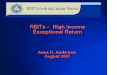 REITs – High Income Exceptional Returnreitmonitor.net/atlantis/REITWebRpt.nsf/All...REITs – High Income Exceptional Return Anne K. Anderson August 2007 ... Highest Yielding Stock