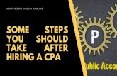 Some Steps You Should Take After Hiring a CPA