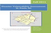 Disaster Vulnerability Assessment: St. Pauls, NC · In analyzing possible threats to St. Pauls, we used a hazard vulnerability assessment tool created by researchers at MDC Inc. (Durham