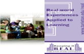 Keeping it REAL: Real-world · 2019-09-04 · Keeping it REAL: Real-world Experiences Applied to Learning Quality Enhancement Plan, Tarleton State University . Campus visit: March