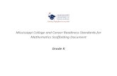 Mississippi College and Career Readiness Standards for ... · September 2016 Page . 8 of 24. College- and Career-Readiness Standards for Mathematics. GRADE K Counting and Cardinality