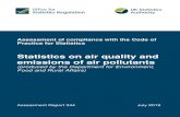 Statistics on air quality and emissions of air pollutants · Assessment Report 344: Statistics on air quality and emissions of air pollutants 5 Quality ES.8 Defra and Ricardo Energy