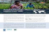 National Adaptation Plans in focus: Lessons from Haiti · National Adaptation Plans in focus: ... integration of adaptation into all levels of development planning. ... NAPs can enhance