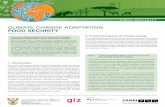 CLIMATE CHANGE ADAPTATION FOOD SECURITY · food security impacts of climate change. This is because food security is not only limited to availability through own or local production,