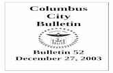 Columbus City Bulletin 12/27/03 (pdf) · 2008-10-31 · Columbus City Bulletin (Publish Date 12/27/03) 3 of 39 During its regular meeting held on Monday, December 15, 2003, the Civil