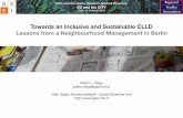 Towards an Inclusive and Sustainable CLLD …...RSA Cohesion Policy Research Network Workshop EU and the CITY Delft, 14 October 2016 Towards an Inclusive and Sustainable CLLD Lessons