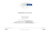 MINUTES - European Parliament · MINUTES WEDNESDAY 8 JUNE 2016 IN THE CHAIR: Anneli JÄÄTTEENMÄKI Vice-President 1. Opening of the sitting The sitting opened at 9.00. 2. Debate