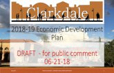 2018-19 Economic Development Plan DRAFT - for …...Table of Contents 1. 2013 Sustainable Community and Economic Development Plan 2. 2013 Plan Progress Summary 3. Clarkdale Community