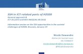 SSH in ICT-related parts of H2020 - Vlaanderen (FWO) · SSH in ICT-related parts of H2020 General approach & ICT-35 (LEIT) and REV-INEQUAL-09 (SC6) Information session on the SSH