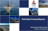 Perth Basin Producer/Explorer - Triangle Energytriangleenergy.com.au/wp-content/uploads/2019/12/...Perth Basin Producer/Explorer Managing Director AGM Presentation Tuesday, 19 November