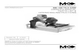 MK-100 TILE SAW OWNER'S MANUAL … · 39 mk-100 parts list item # description part # qty. 1 wrench, tile saw nut 15/16 134684 1 2 pan, plastic mk-101 150634 1