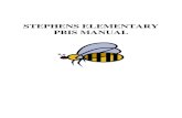 STEPHENS ELEMENTARY PBIS MANUAL - boone.k12.ky.us Manual 2013-2014.pdfdetermined by the faculty and staff during the first phase of the implementation process. PBIS offers many benefits