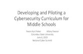 Cybersecurity Curriculum for Developing and Piloting a ... · Developing and Piloting a Cybersecurity Curriculum for ... presentation Cyber Patriot. Reflection Challenges • Teacher