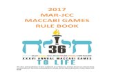 2017 MAR-JCC MACCABI GAMES RULE BOOKmarjcc.org/wp-content/uploads/2017/08/...Book-Good.pdf · 2017 MAR-JCC MACCABI GAMES RULE BOOK 2 Maccabi Games 10 Commandments 1- Sportsmanship