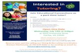 Interested in Tutoring?ectutoring.com/wp-content/uploads/2016/07/Open... · Tutoring? About Us! Founded in 1998, Educational onnections invests kids with everything it takes to succeed