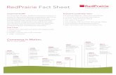 RedPrairie Fact Sheet - Amazon S3 · RedPrairie acquired by New Mountain Capital SmartTurn Acquisition On-Demand Cloud-based WMS 2011 SofTechnics, Shippers Commonwealth and Escalate