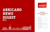 ARRICANO NEWS Results of 2018 DIGEST · ARRICANO NEWS DIGEST №15 Results of the 3rd quarter of 2018 CEO Message 2 Project News ... 569-67-08 4 CEO Mesasg2CP Marketing and PR CEEO