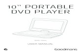 10” PORTABLE DVD PLAYER€¦ · new portable DVD player. 1 2 Your DVD Player In The Box Carefully remove your DVD Player from the packaging. Inside the box you will find: ... playback