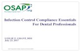 Infection Control Compliance Essentials For Dental ...STATUTES REGULATING THE PRACTICE OF DENTISTRY As Amended September 2013 Sec. 254.003. RULES REGARDING INFECTION CONTROL. The board