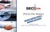 PCI for Pen Testers - SecTor · PCI for Pen Testers ... BitBucket, SourceForge, Pastebin. •Your Client may also have out of scope networks in the Cloud. TESTING TIPS PSC, Inc..