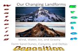 Our Changing Landforms · I'm breaking up... That's right, it doesn't look good - I'm weathering away fast! ... I'm being swept off my feet! Yep - now that I have weathered into small