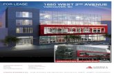 FOR LEASE 1650 WEST 2 AVENUE - dnyhc7e4ce952.cloudfront.net · Net Lease Rates: $32.00 psf LEVEL 4 100% LEASED Net Lease Rates: $32.00 psf LEVEL 1 1652 W 2nd 3,787 sf 1654 W 2nd 2,344