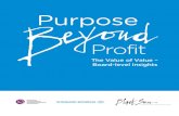 Purpose Beyond Profit - Chartered Global Management Accountant · Purpose Beyond Profit: The Value of Value – Board-level Insights is a survey of executives from across the globe