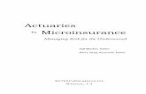 Actuaries in Microinsurance 1-42 - The Actuarial Bookstoreworking for a common good and contributing to the social responsibility of the actuarial profession. It invites actuaries