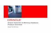 Oracle TimesTen In-Memory Database Product Overvie · In-Memory Admin/Utility programs Application Server Platf routines Server proxies Data Store(s) Ti T Data Store subdaemon(s)